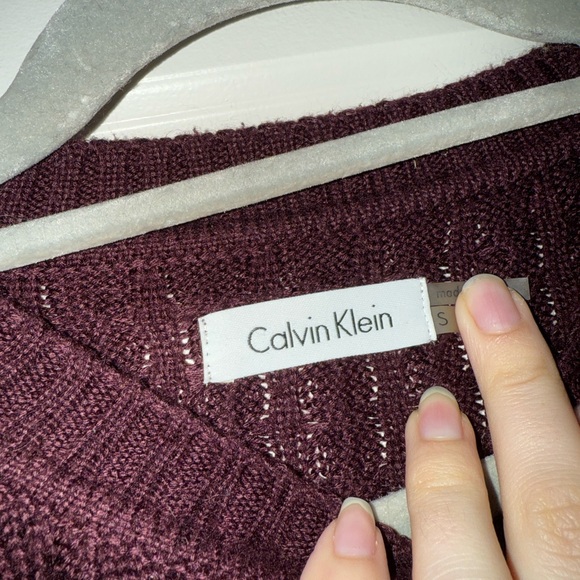 Calvin Klein Deep Purple Long Sleeve Dress - Picture 1 of 4